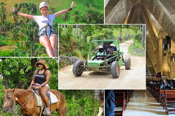 Ziplining, Jungle Buggies, Horseback, City Tour in Higuey