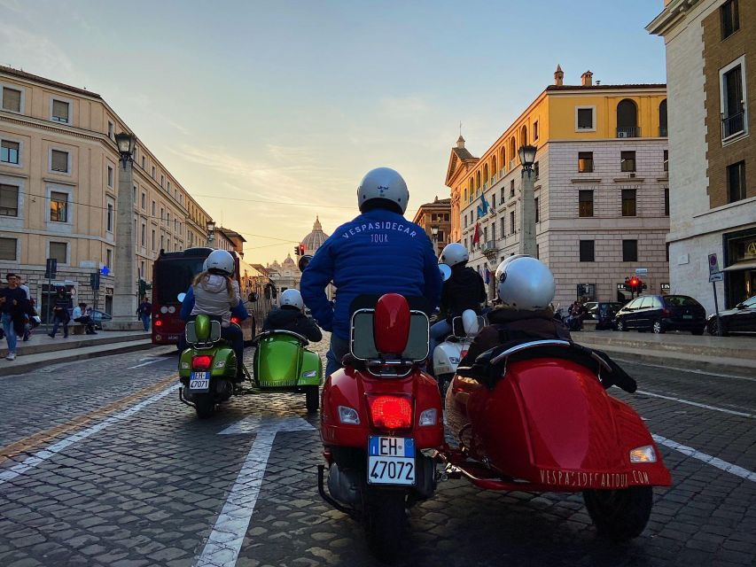 Evening Vespa Sidecar Tour With Italian Aperitivo