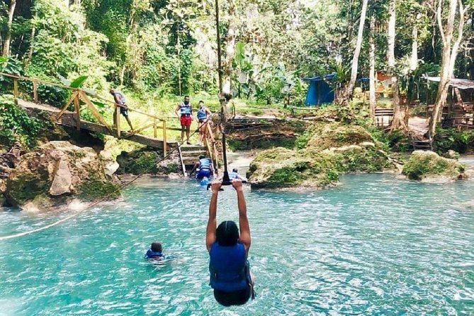 Irie Blue Hole Adventure & Bamboo Blu Beach Experience From Runaway Bay - Tour Highlights