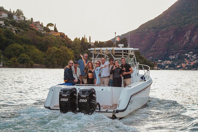 3H Private Boat Tour With Captain on Lake Como 10pax