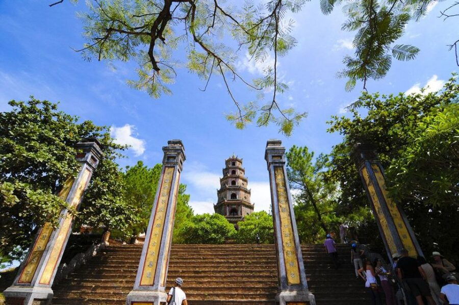 From Hue: Visit 3 Famous Pagodas of Hue & Tu Duc Tomb