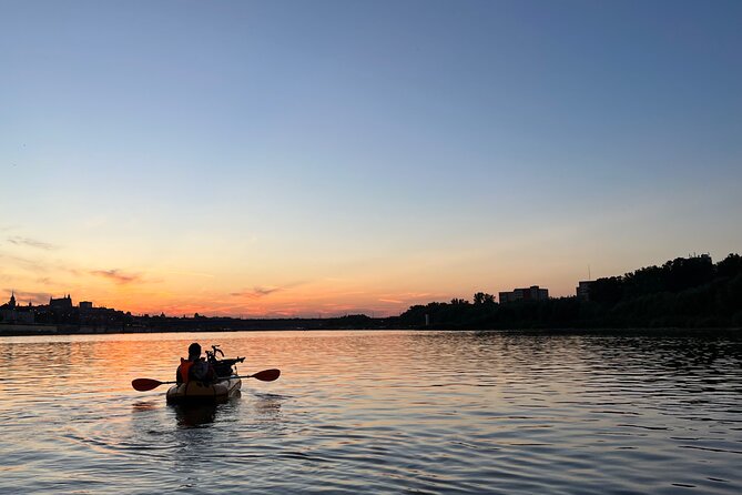 Packrafting Vistula River, Warsaw