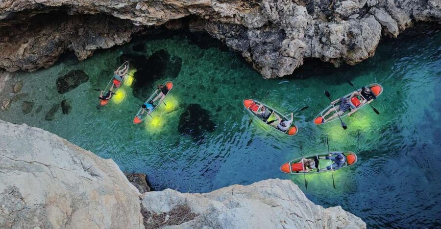 Pula: Blue Cave Clear-Bottom Kayak Sunset&Night Tour