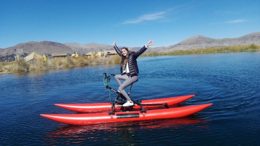 Puno: Water Bike to Uros Island at Lake Titicaca