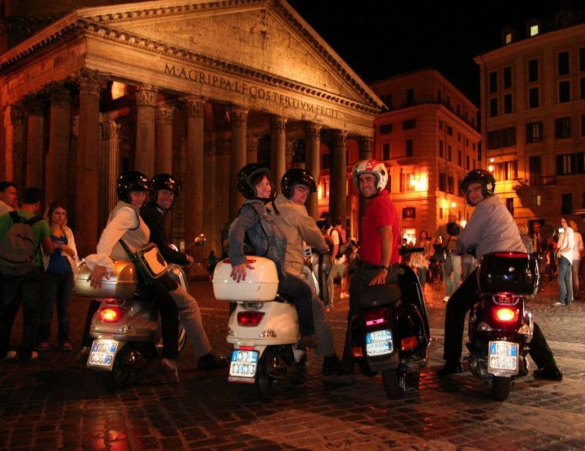 Rome by Night Vespa Tour With Driver/Private Guide