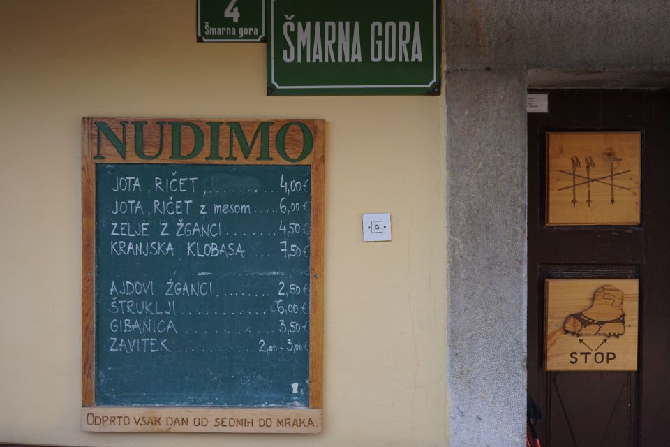 ŠMarna Gora: Hiking and Food Tour From Ljubljana - Good To Know