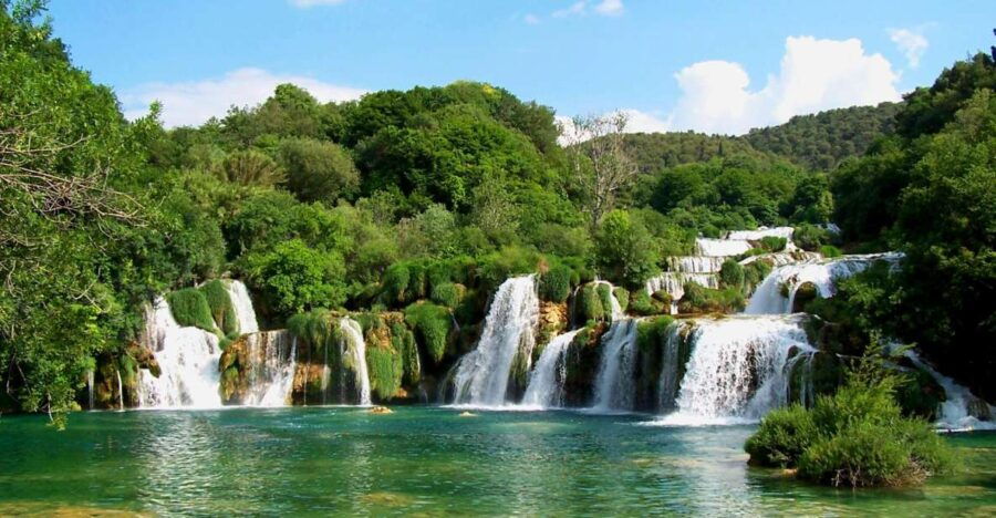 Split or Trogir: Krka, Roški Falls Swim & Šibenik Day Tour - Tour Experience