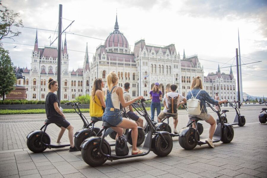 Top Sights of Pest Downtown on E-Scooters Incl. Parliament - Saint Stephens Basilica Visit