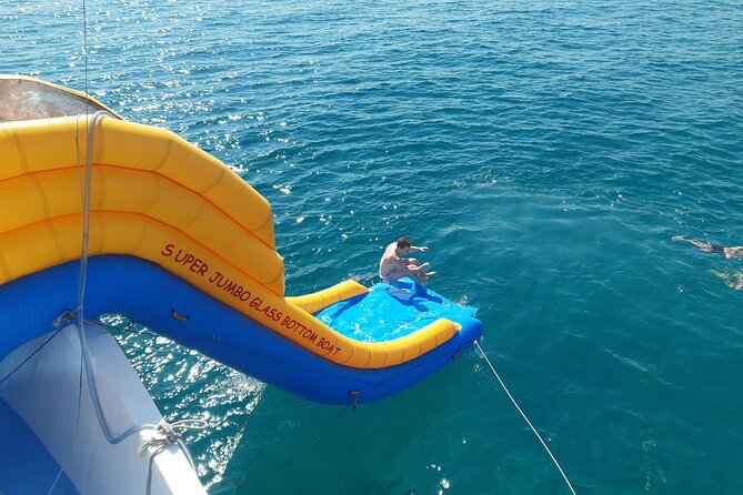 2.5 Hour Glass Bottom Boat Trip, Snorkeling, Sliding and Fun