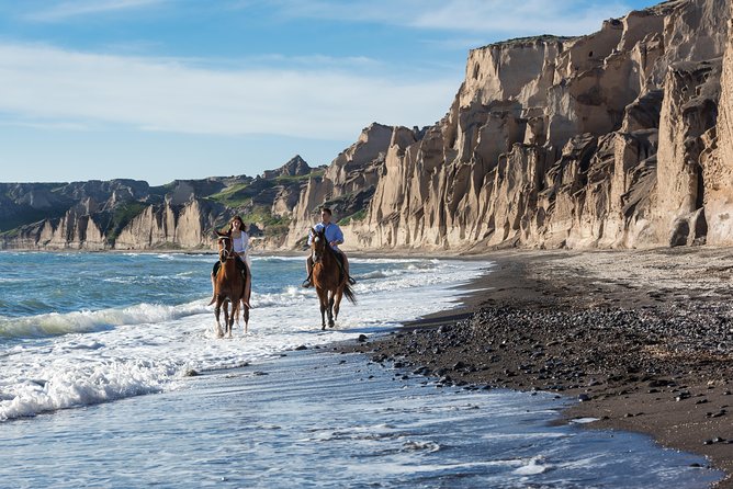 Santorini Horse Riding to Black Sandy Beach - What To Expect