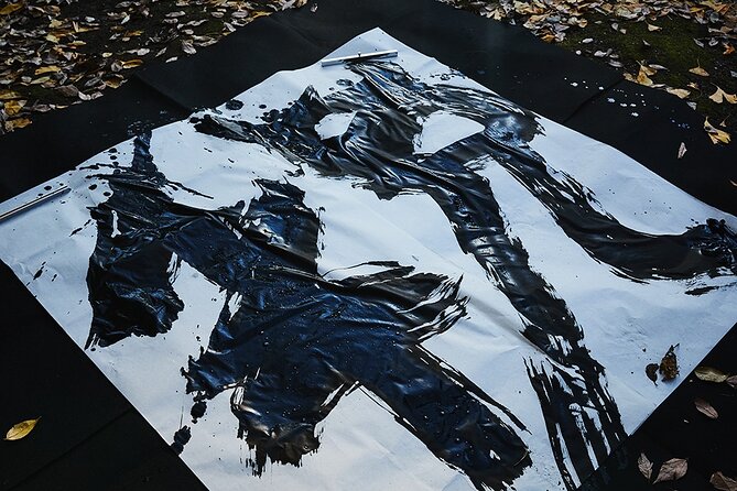 Big Shodo Japanese Calligraphy Near Osaka Castle