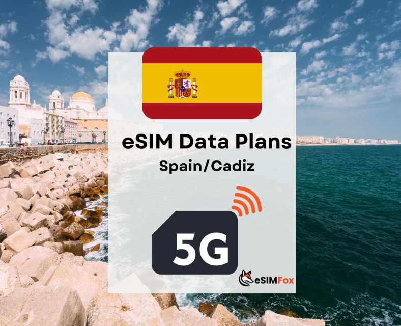 Cadiz: Esim Internet Data Plan for Spain 4g/5g