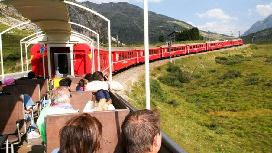 From Lake Como: Bernina Red Train Tour to St. Moritz