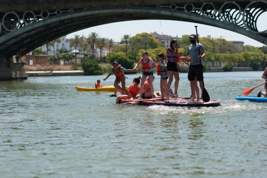 Guided Route Through the Guadalquivir in Big Paddle Surf