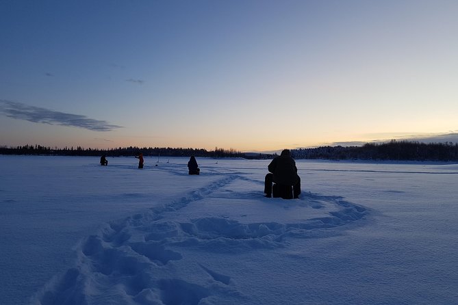 Ice Fishing by Car With Hot Beverages at Pyhä-Luosto