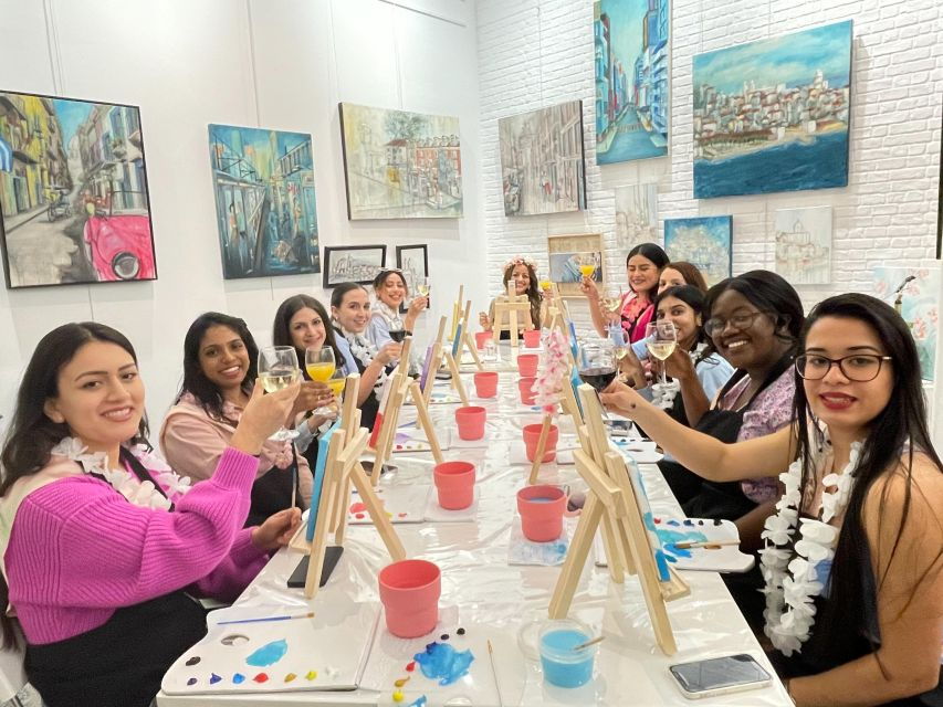 Lisbon: Bachelorette Paint and Sip in an Art Gallery - Good To Know