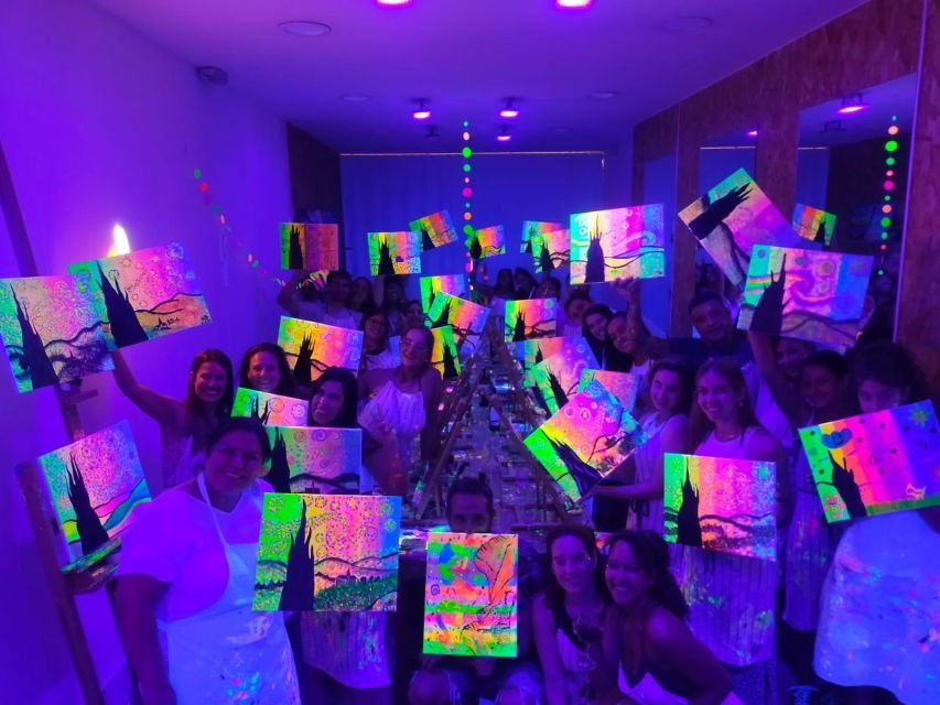 Madrid: Wine Gogh Glow Academy Paint and Sip Classes - Good To Know