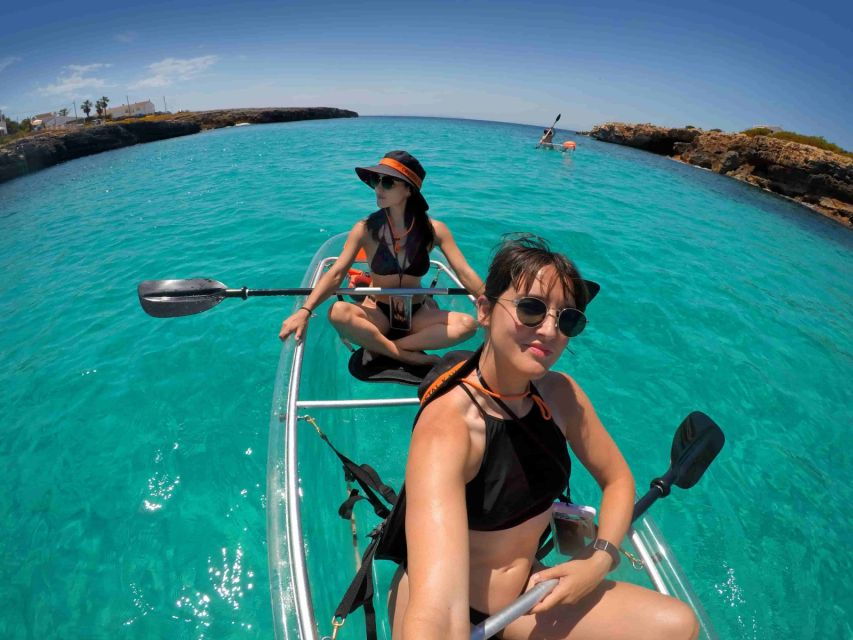 Menorca: Guided Transparent Kayaking Tour With Snacks