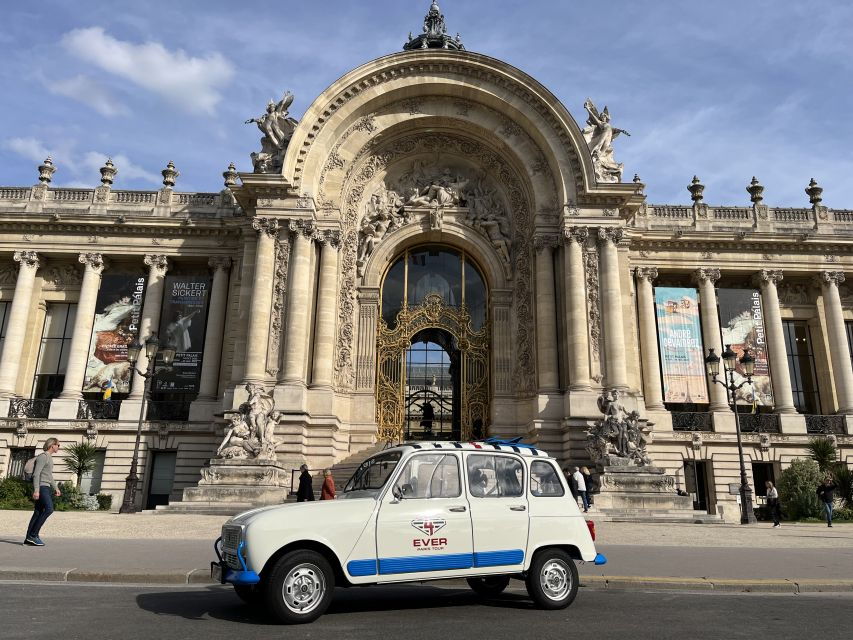 Paris: Private Sightseeing Tour in Renault 4L Electric 2h - Language Options and Pickup Details