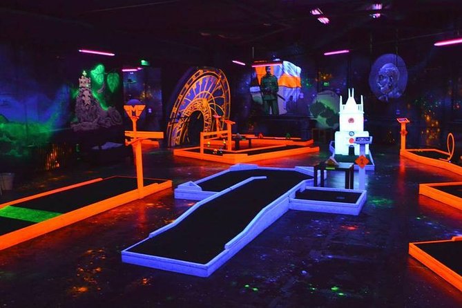 Prague Black Light Mini Golf and Games Tour Including Free Drinks - Good To Know
