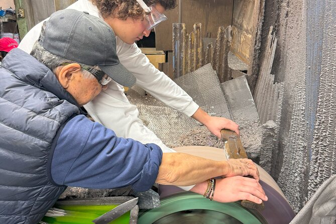 Sharpening Your Knife at a Sharpeners Factory in Osaka