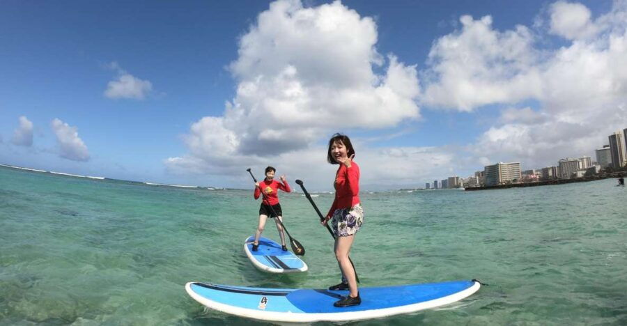 Waikiki Semi-Private SUP Lesson: 2 Students to 1 Instructor