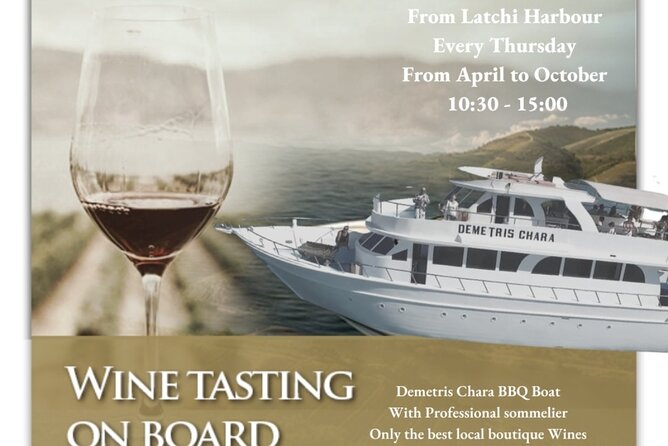 Wine Testing On-Board the Demetris Chara BBQ Boat While Visiting the Blue Lagoon