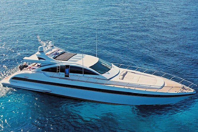 5 Hour Private Yacht Cruise in Delos Rhenia Mykonos Mangusta 72