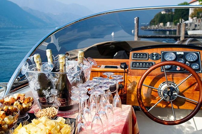 A Private Romantic Sunset Cruise on Lake Orta, Sipping Wine on Board