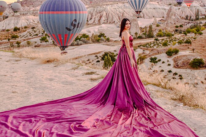 Cappadocia Photoshooting With Free Flying Dress - Private Transportation and Beverages