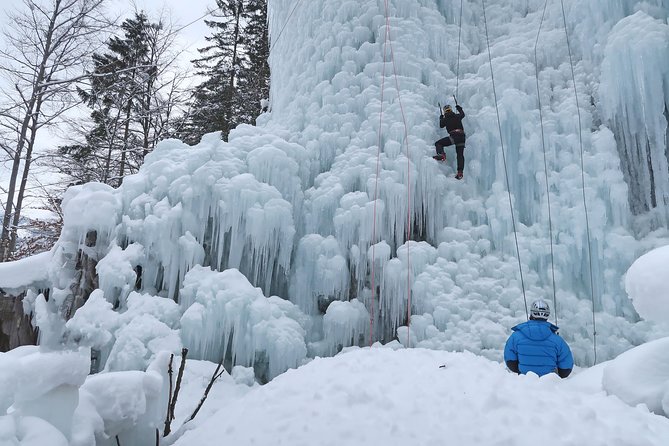 Quick Winter Attraction-ice Climbing In Mlaca Gorge In Mojstrana - Location: Bled, Slovenia