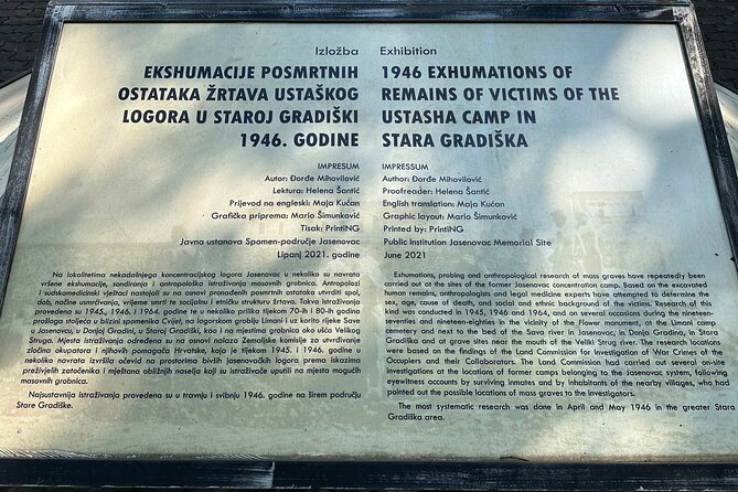Visit Jasenovac - WW II Concentration Camp - Half-Day Tour - Booking Information