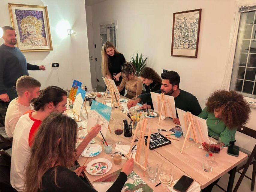 20+ Rome Sights & Tipsy Painting Class With Fine Wine & Arts - Painting Class Experience Details