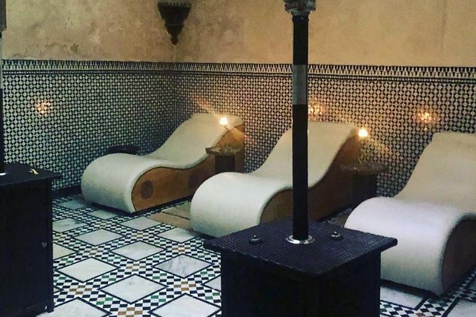 A Relaxation Moment in a Traditional Hammam in the Fez Medina