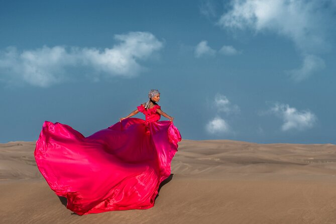 Dubais Desert Flying Dress Photoshoot Happy Birthday Package - Exclusive Experience Highlights