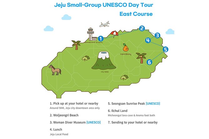 Jeju Premium Small Group UNESCO Day Tour - East Course - Inclusions and Exclusions