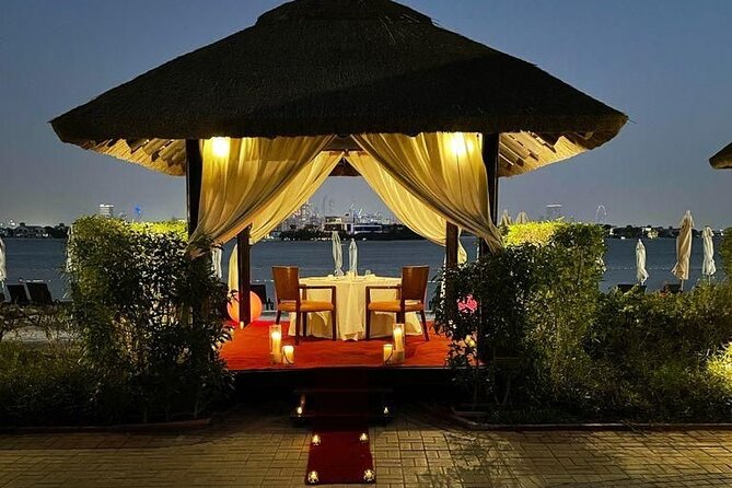 Romantic Cabana Dinner by the Beach Dubai - Inclusions