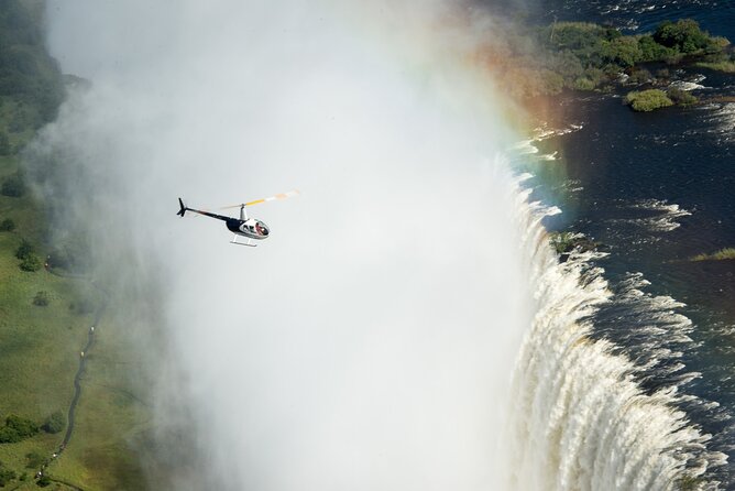 A Helicopter Ride- Over the Victoria Falls - Inclusions and Pickup