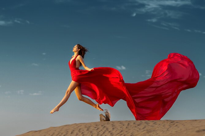 Dubais Desert Flying Dress Photoshoot Happy Birthday Package - The Sum Up