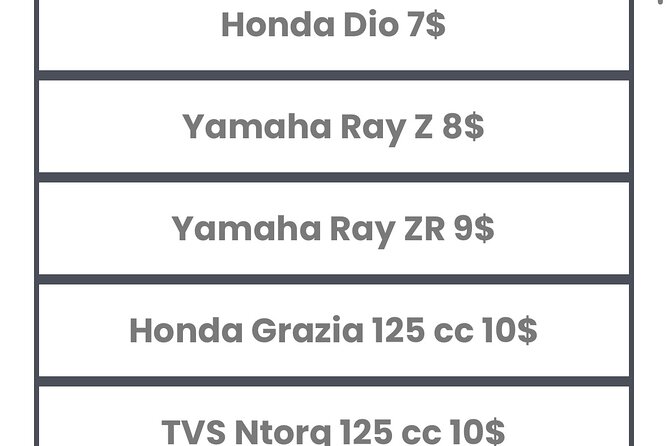 Scooter Rent - Pickup and Drop-off Locations