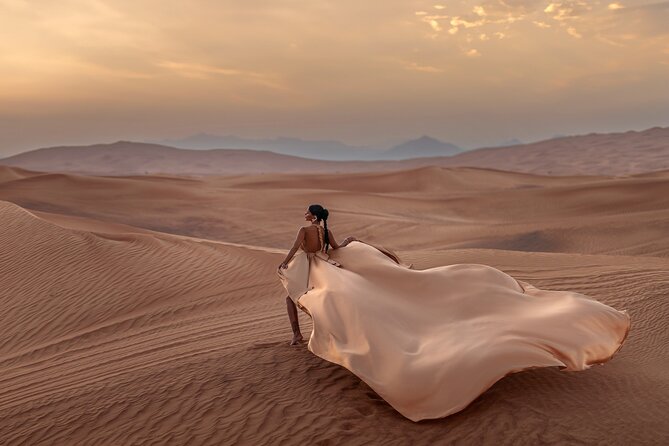 Dubais Desert Flying Dress Photoshoot Happy Birthday Package - Booking and Refund Policies Overview