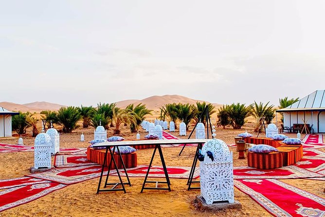 Merzouga: Overnight in Luxury Desert Camp With Camel Ride, Meals & Sandboarding - The Sum Up