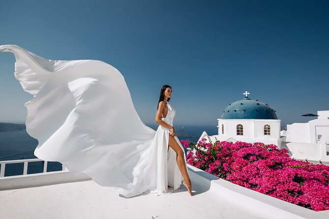 Private 45 Minutes Flying Dress Photoshoot in Santorini - Frequently Asked Questions