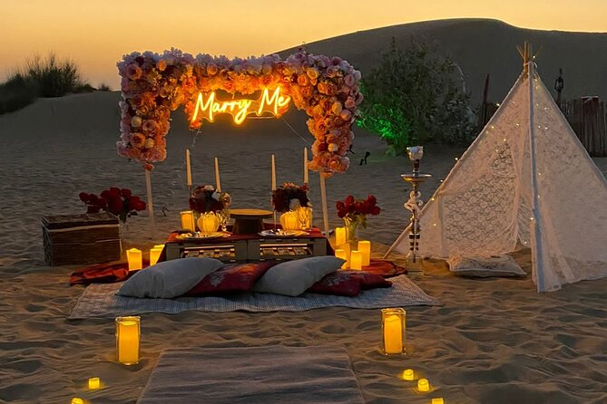 Full-Day Private Golden Desert Proposal With Activities in Dubai - Start Time: 02:00 Pm