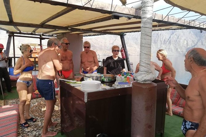 Khasab Dhow Cruise Full Day, Buffet Lunch on Board, Swimming - Pickup and Transportation