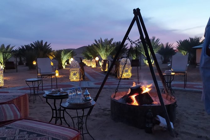 Merzouga: Overnight in Luxury Desert Camp With Camel Ride, Meals & Sandboarding - Meeting and Pickup