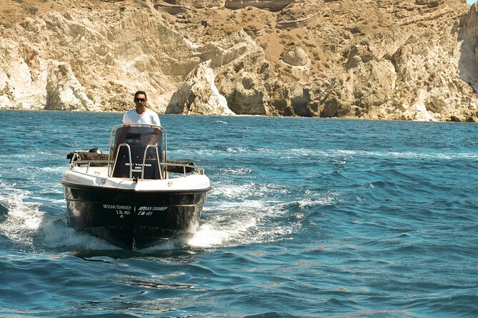 Rent a Boat With 30/50hp Engine in Santorini Without a License - Pricing Details: From 0.69