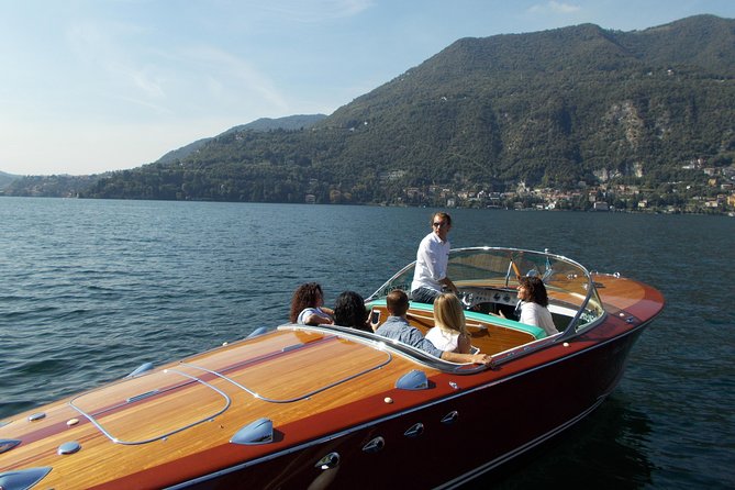 Luxury and Franciacorta Wine on Lake Como on Board of a Classic Riva Speedboat