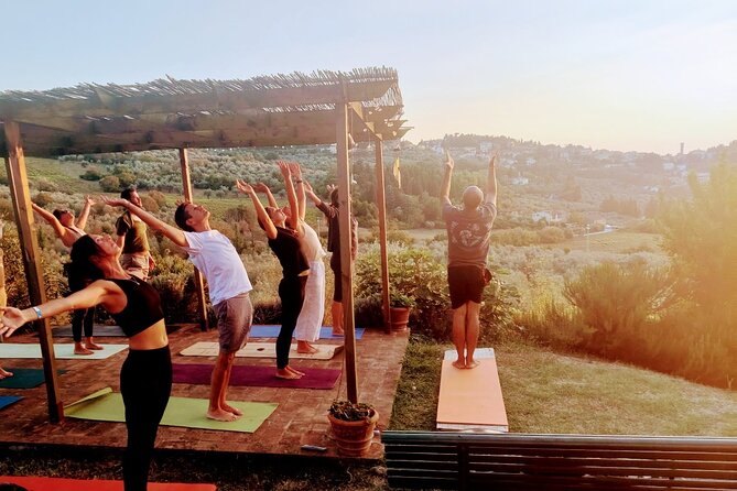Yoga at Sunset Overlooking Tuscan Countryside - Location and Duration