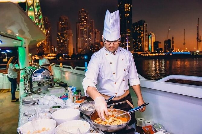 3-Hour Lotus Mega Yacht Dinner Experience in Dubai Marina - Entertainment and Amenities
